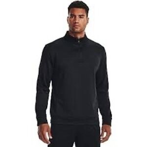 Under Armour Mens Armour Fleece 1/4 Zip‎ Pullover Black Medium NWT